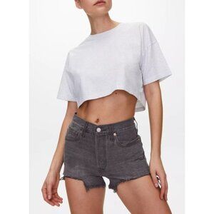 NWT Aritzia Levi's Grey wash 501 Original Short  Mid-rise denim shorts size 27